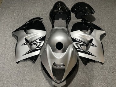 Silver and Black 1997-2007 GSXR 1300 Hayabusa Fairings