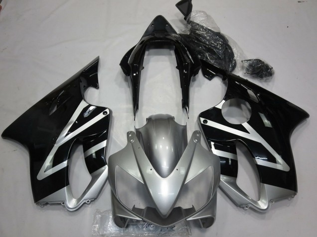 Silver and Black 2004-2007 CBR600 F4i Fairings