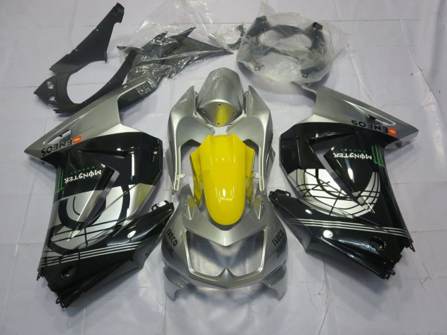 Silver and Black 2008-2012 Ninja 250 Fairings