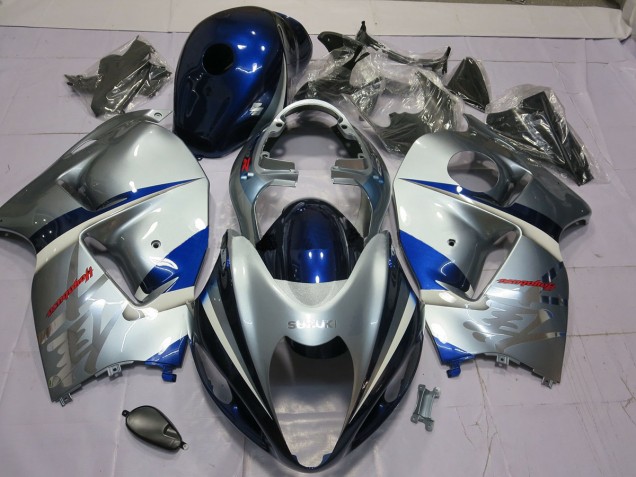 Silver and Blue 1997-2007 GSXR 1300 Hayabusa Fairings