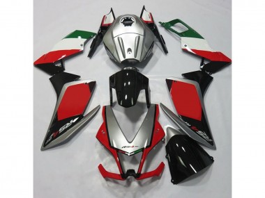 Silver and Red 2012-2015 RS4 125 Fairings