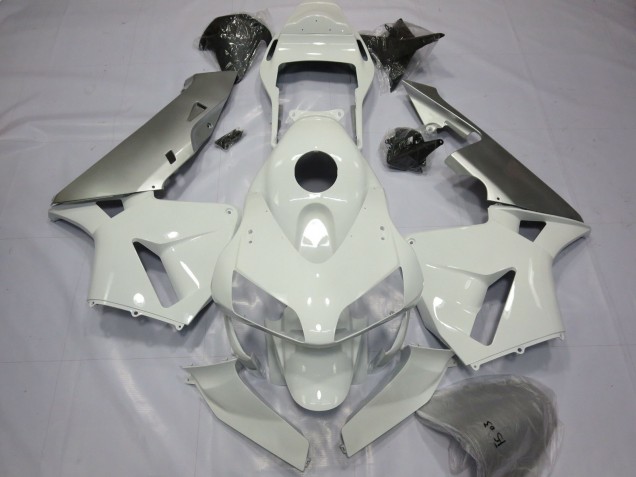 Silver and White 2003-2004 CBR600RR Fairings