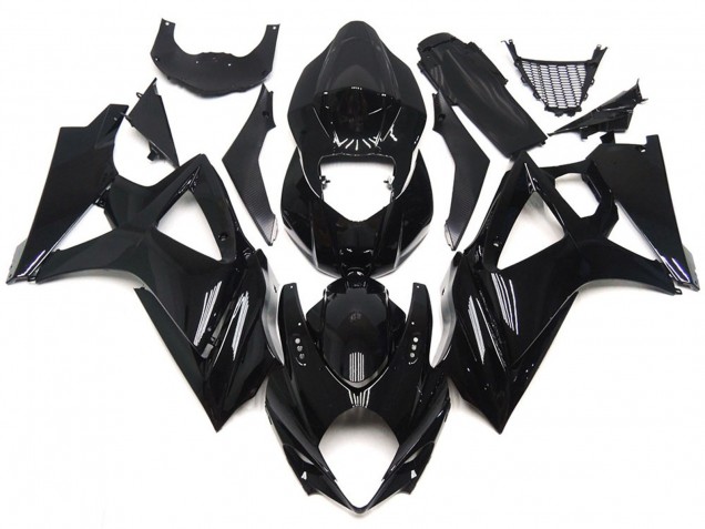 Slick Gloss Black Style 2007-2008 GSXR 1000 Fairings