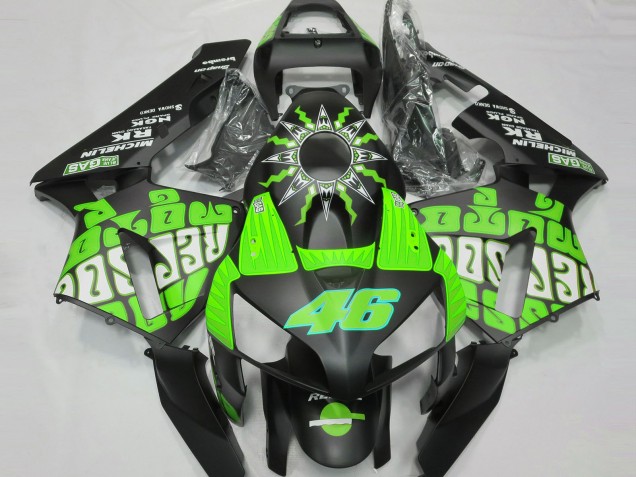 Slime Green Rossi Repsol 2003-2004 CBR600RR Fairings