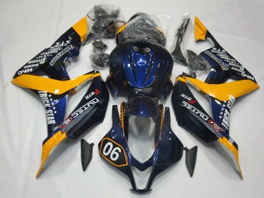 Special Deep Blue and Yellow 2007-2008 CBR600RR Fairings