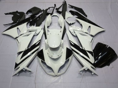 Special White Black 2009-2012 ZX6R Fairings