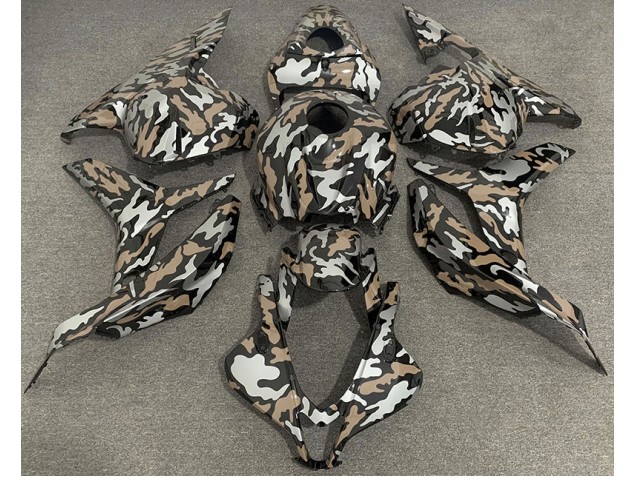 Tan and Silver Camo 2009-2012 CBR600RR Fairings