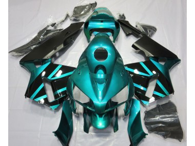 Teal & Gloss Black Design 2005-2006 CBR600RR Fairings