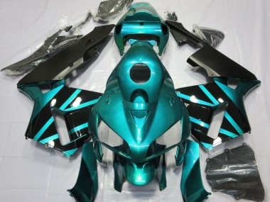 Teal & Gloss Black Design 2005-2006 CBR600RR Fairings