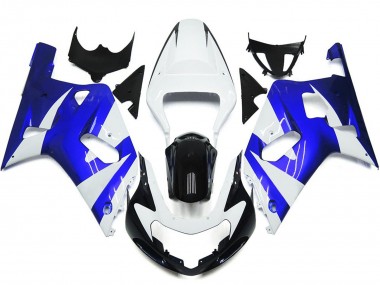 Vibrant Blue and White OEM Style 2001-2003 GSXR 600-750 Fairings