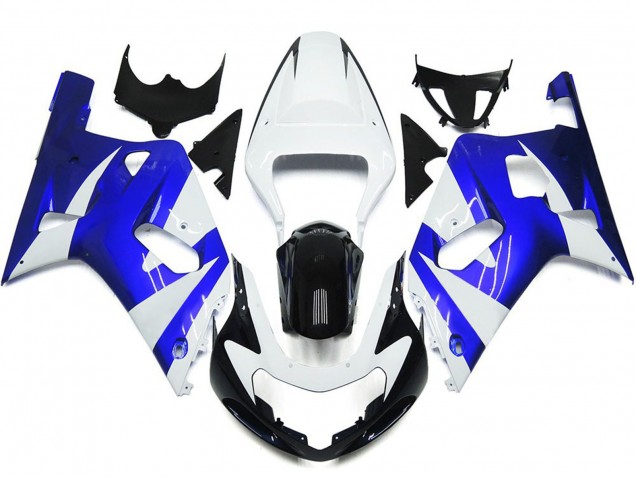 Vibrant Blue and White OEM Style 2001-2003 GSXR 600-750 Fairings