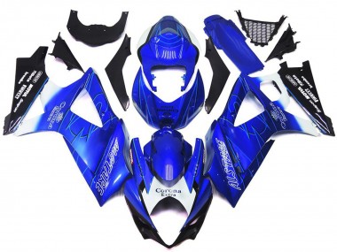 Vibrant Blue with White Corona 2007-2008 GSXR 1000 Fairings