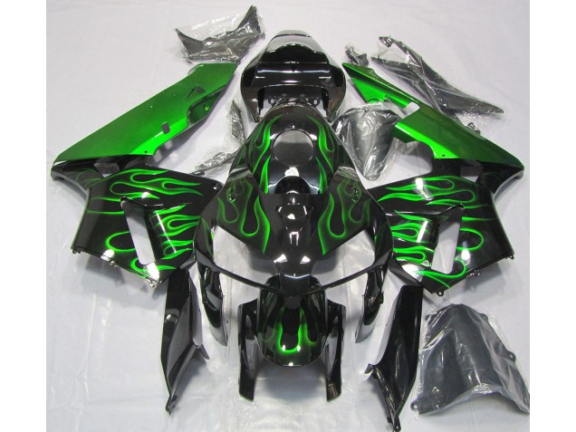 Vibrant Green Flame 2005-2006 CBR600RR Fairings