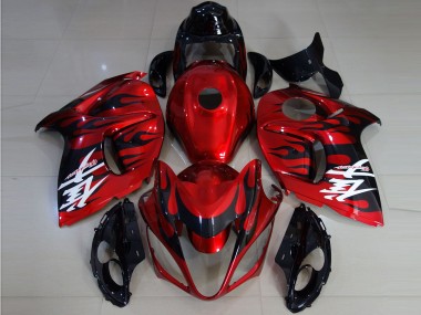 Vibrant Red & Flame 2008-2020 GSXR 1300 Hayabusa Fairings