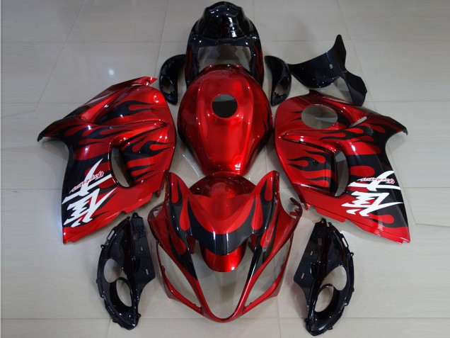 Vibrant Red & Flame 2008-2020 GSXR 1300 Hayabusa Fairings