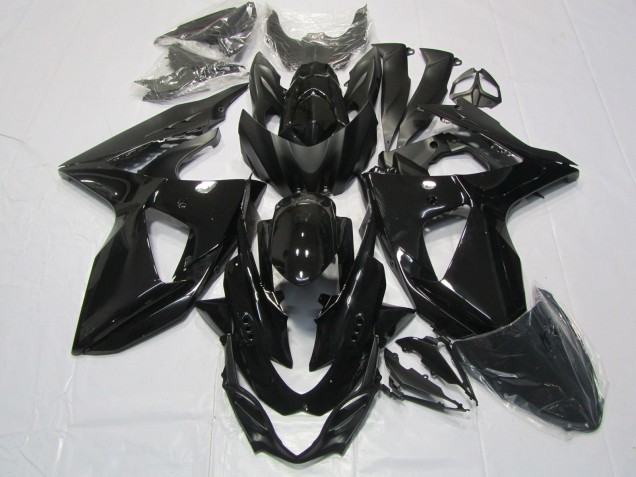 White Black and Blue 2009-2016 GSXR 1000 Fairings