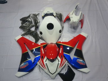 White Blue and Red 2008-2011 CBR1000RR Fairings