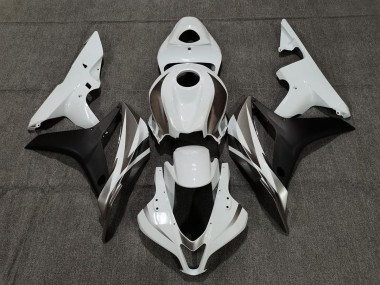 White Graphite and Black 2007-2008 CBR600RR Fairings