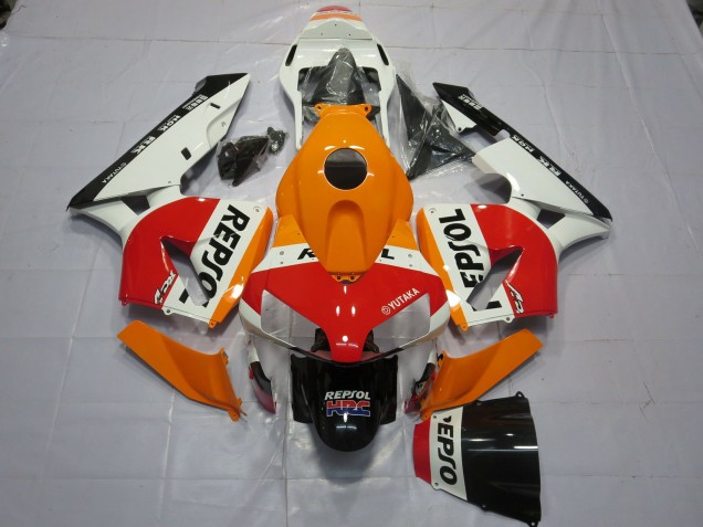 White Orange Repsol 2003-2004 CBR600RR Fairings