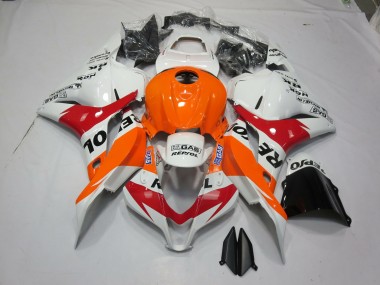 White Orange Repsol 2009-2012 CBR600RR Fairings