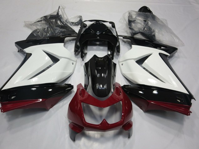 White Red and Black 2008-2012 Ninja 250 Fairings