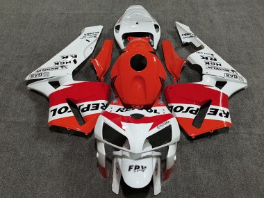 White Red and Orange Repsol 2005-2006 CBR600RR Fairings