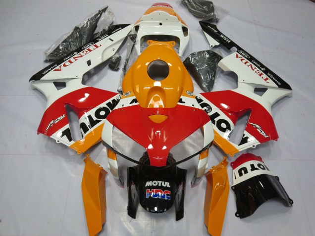 White Repsol 2005-2006 CBR600RR Fairings