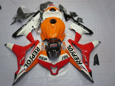 White Repsol 2007-2008 CBR600RR Fairings