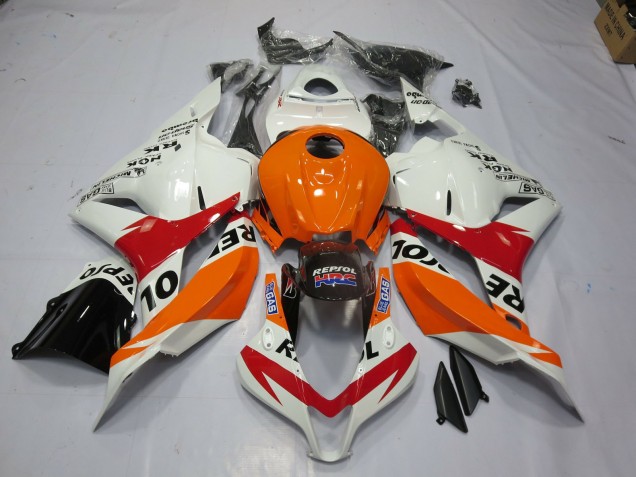 White Repsol 2009-2012 CBR600RR Fairings