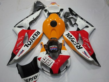 White Repsol 93 2006-2007 CBR1000RR Fairings