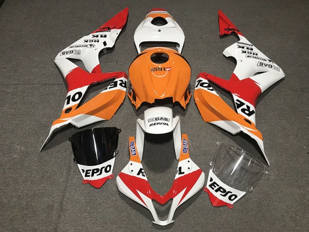 White Repsol Style 2007-2008 CBR600RR Fairings