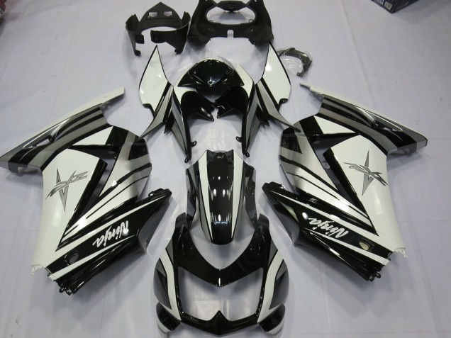 White Silver Star 2008-2012 Ninja 250 Fairings