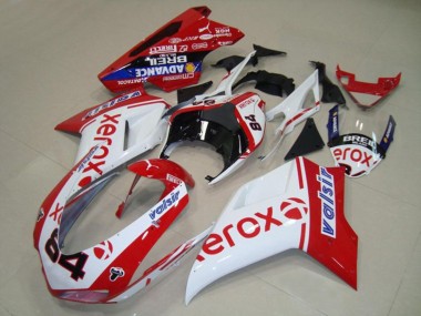 White Xerox 2007-2014 Ducati 848 1098 1198 Fairings