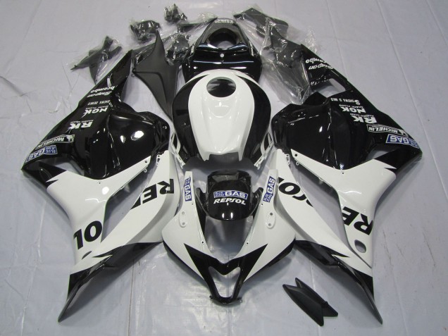 White and Black Repsol 2009-2012 CBR600RR Fairings