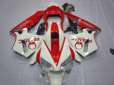 White and Red Pramac 2003-2004 CBR600RR Fairings