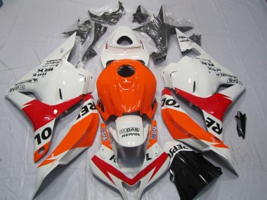 White and Red Repsol 2009-2012 CBR600RR Fairings