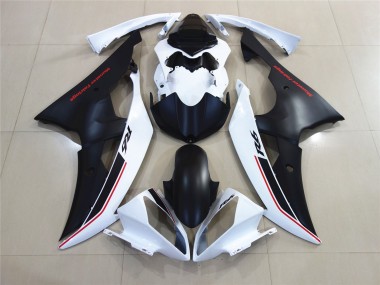 White with Black Custom OEM Style 2008-2016 R6 Fairings