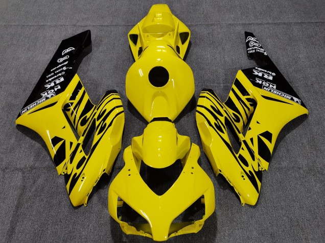 Yellow Black Flame 2004-2005 CBR1000RR Fairings