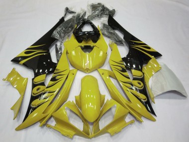 Yellow Flame Style 2008-2016 R6 Fairings