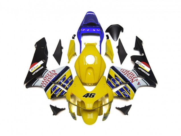 Yellow Nastro Azzurro 46 2003-2004 CBR600RR Fairings