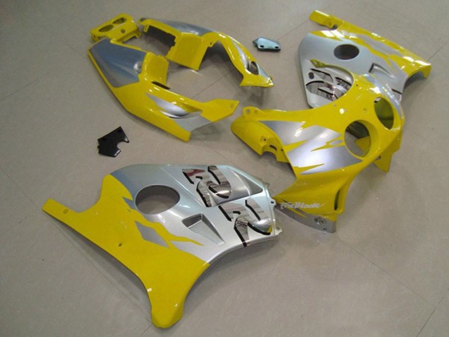 Yellow Silver 1990-1998 CBR250RR Fairings