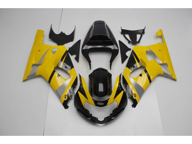 Yellow and Black 2001-2003 GSXR 600-750 Fairings