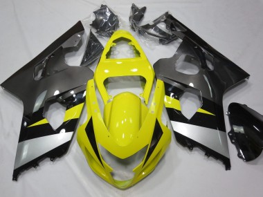 Yellow and Grey 2004-2005 GSXR 600-750 Fairings