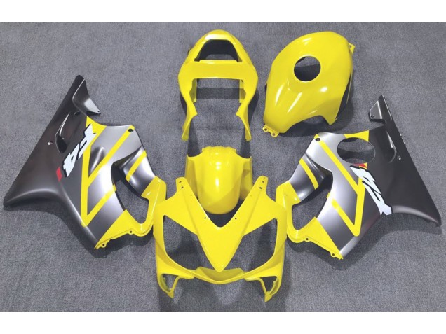 Yellow and Matte Silver 2001-2003 CBR600 F4i Fairings