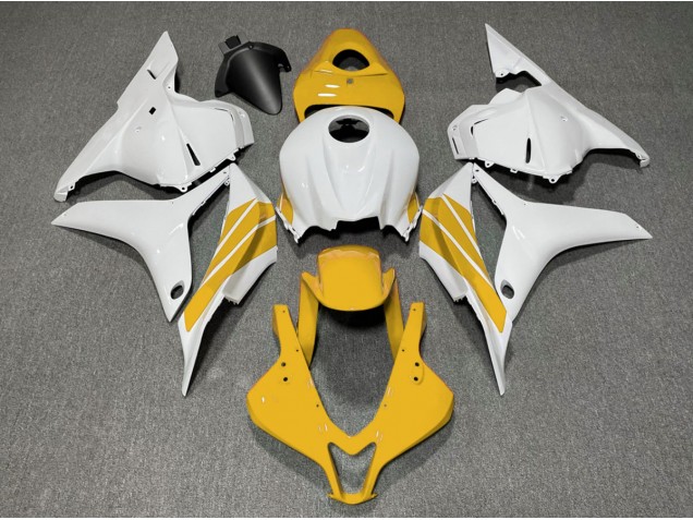 Yellow and White Side Stripe 2009-2012 CBR600RR Fairings